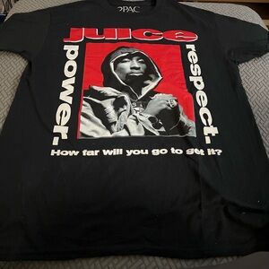Black Graphic 2Pac T-Shirt - Medium